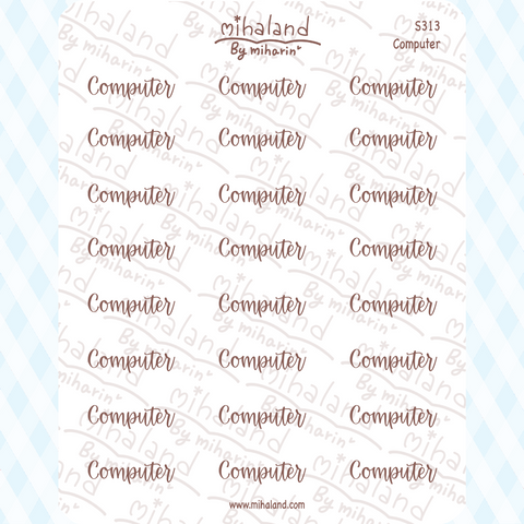 Computer Script Planner Stickers (S313)