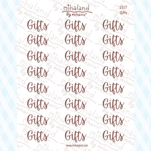 Gifts Script Planner Stickers (S317)