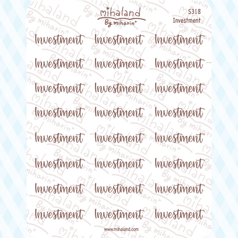 Investment Script Planner Stickers (S318)