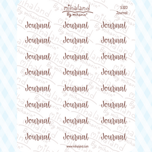 Journal Script Planner Stickers (S320)