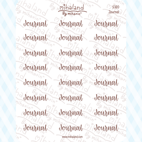 Journal Script Planner Stickers (S320)