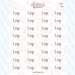 Log Script Planner Stickers (S325)