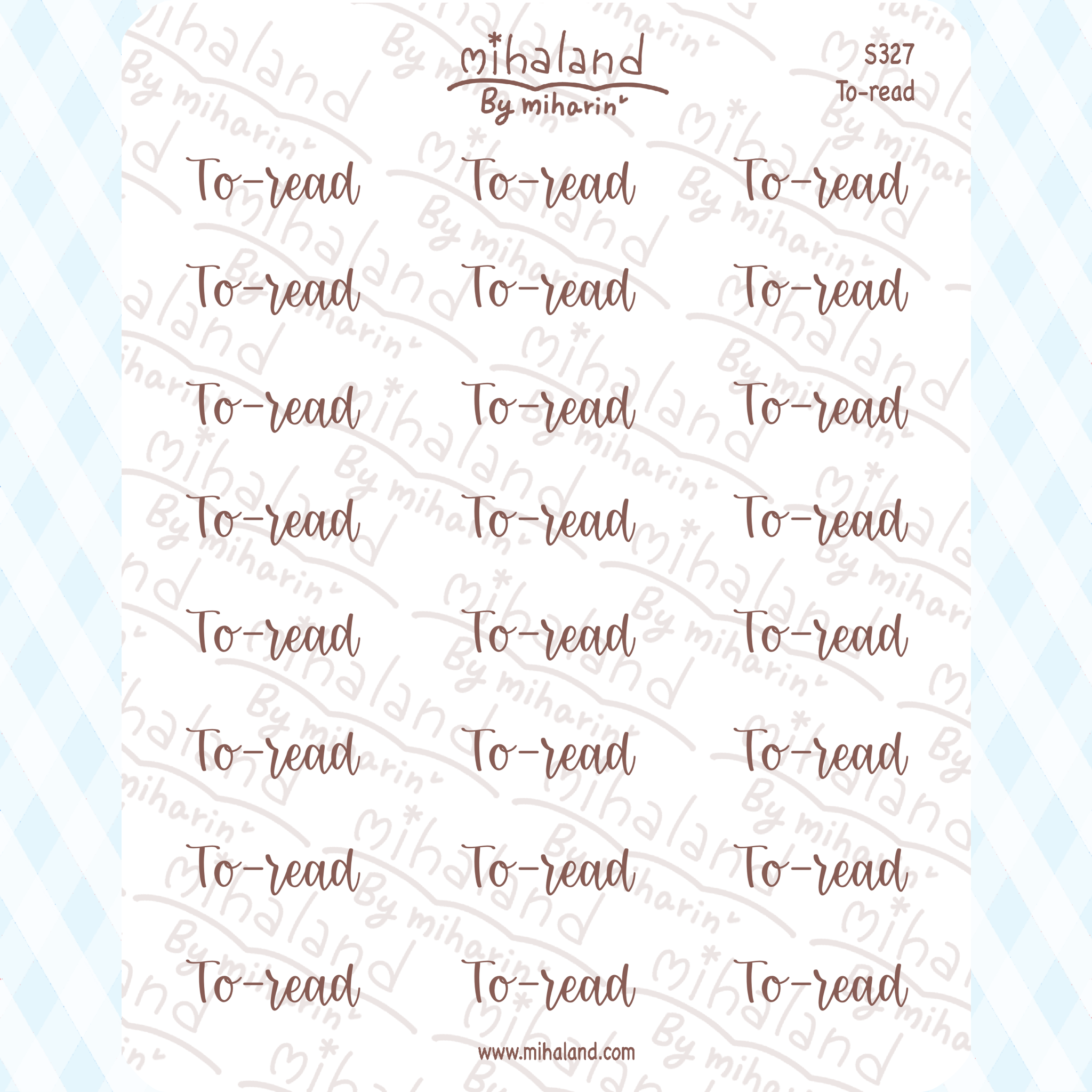 To-read Script Planner Stickers (S327)