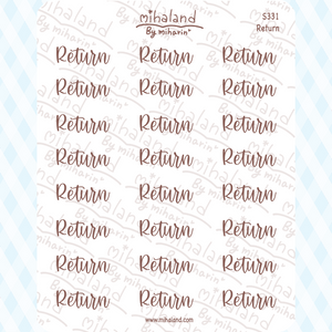 Return Script Planner Stickers (S331)