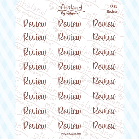 Review Script Planner Stickers (S333)