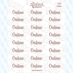 Online Script Planner Stickers (S337)