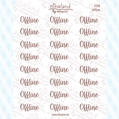Offline Script Planner Stickers (S338)