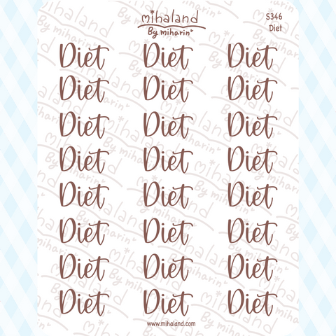 Diet Script Planner Stickers (S346)