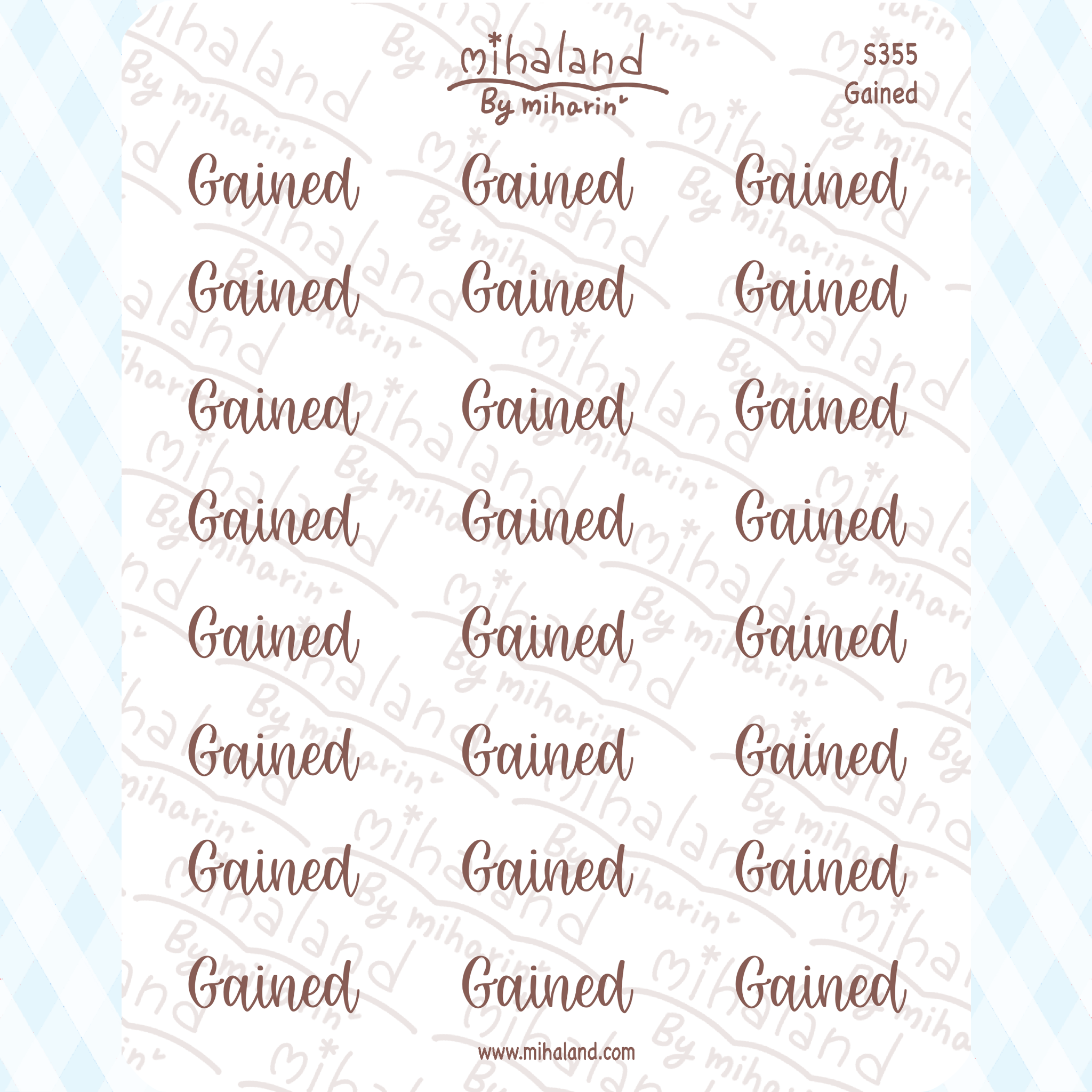Gained Script Planner Stickers (S355)