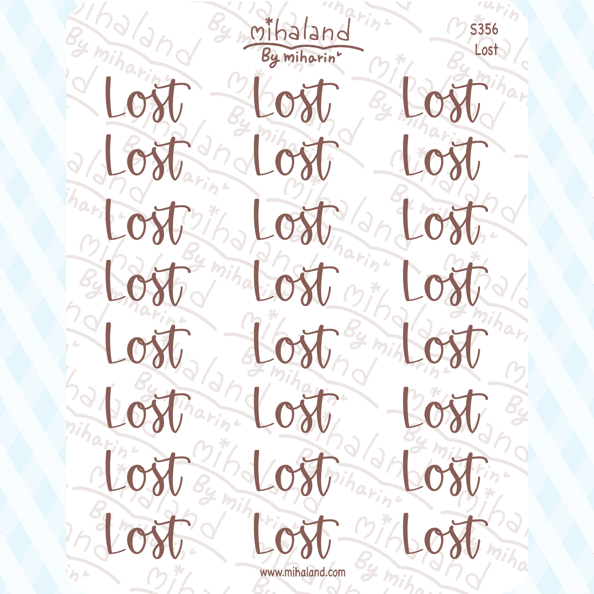 Lost Script Planner Stickers (S356)