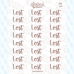 Lost Script Planner Stickers (S356)