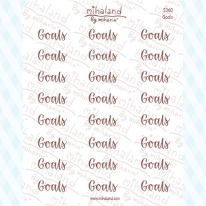 Goals Script Planner Stickers (S360)