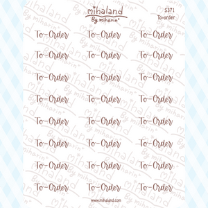 To-order Script Planner Stickers (S371)
