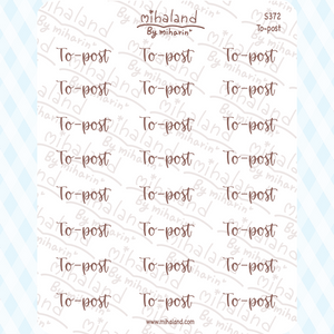 To-post Script Planner Stickers (S372)