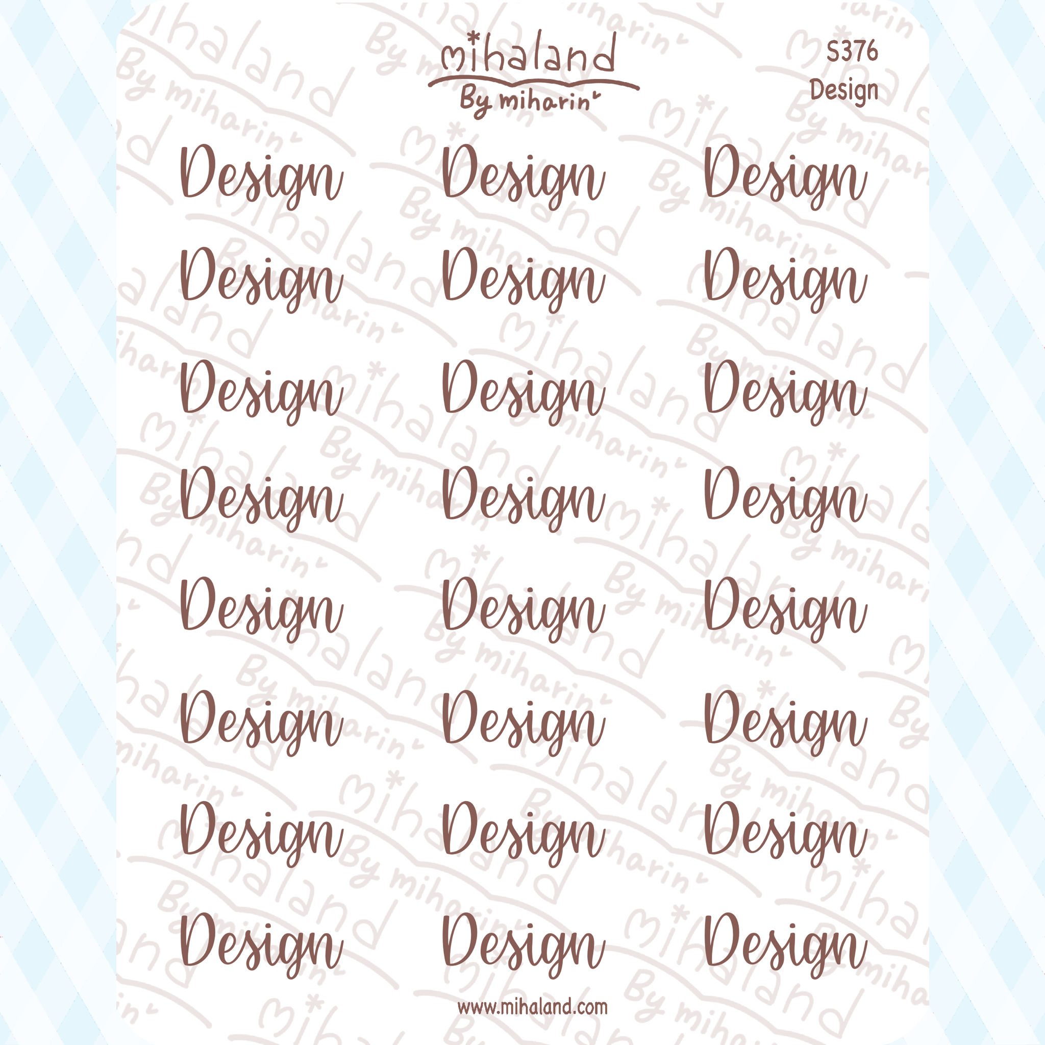 Design Script Planner Stickers (S376)