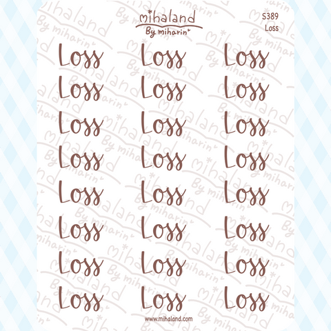 Loss Script Planner Stickers (S389)