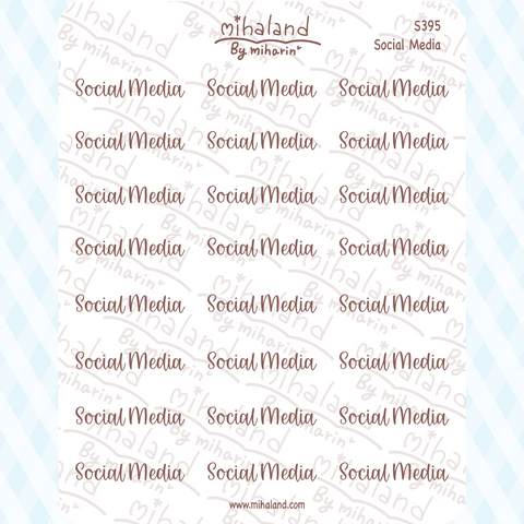 Social Media Script Planner Stickers (S395)