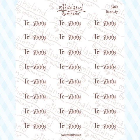 To-study Script Planner Stickers (S400)