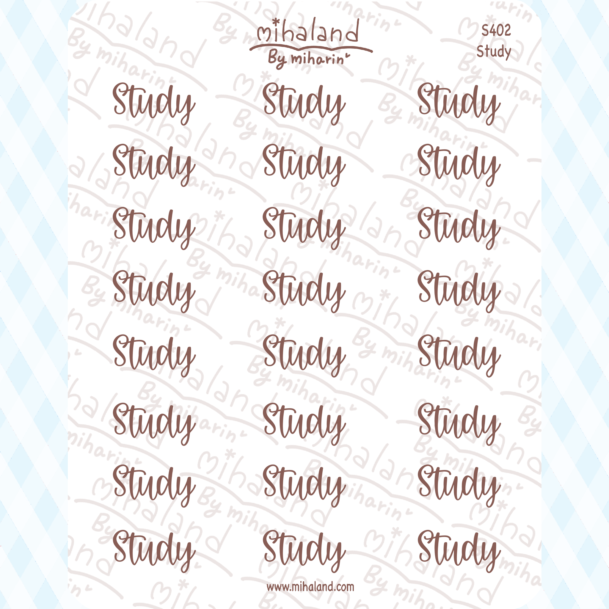 Study Script Planner Stickers (S402)