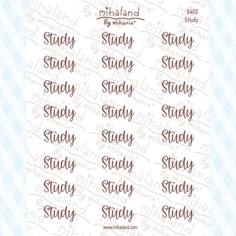 Study Script Planner Stickers (S402)