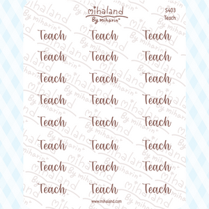 Teach Script Planner Stickers (S403)