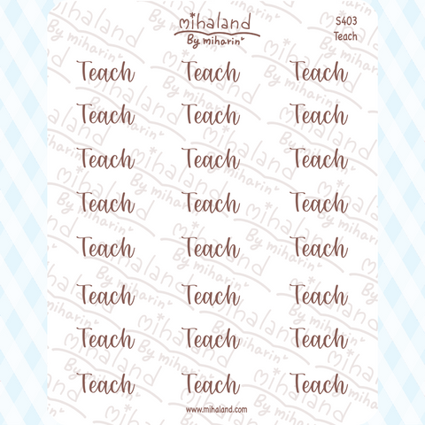 Teach Script Planner Stickers (S403)